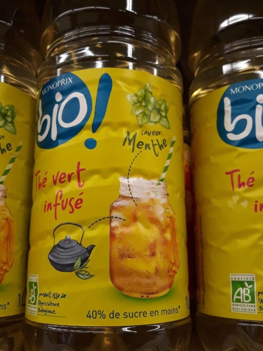 MONOPRIX BIO ! Thé vert infuse saveur menthe packshot