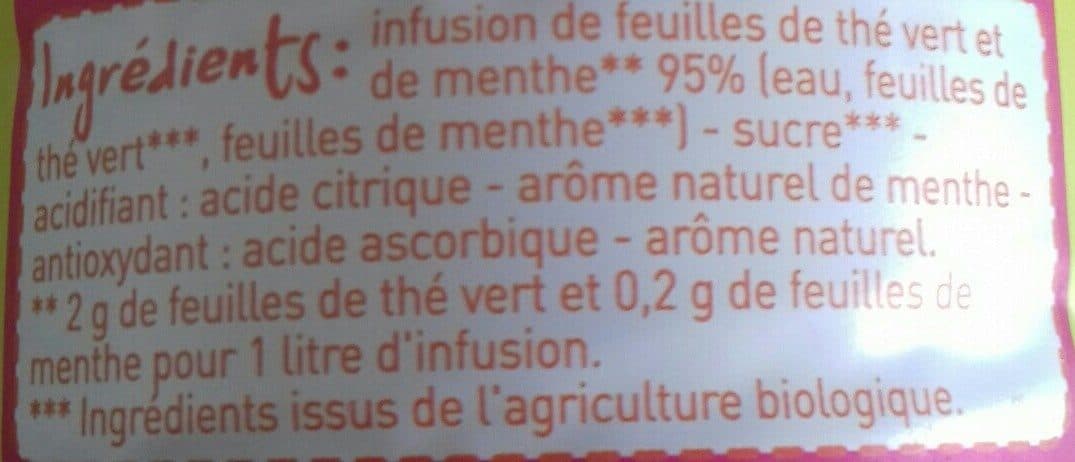 MONOPRIX BIO ! Thé vert infuse saveur menthe packshot