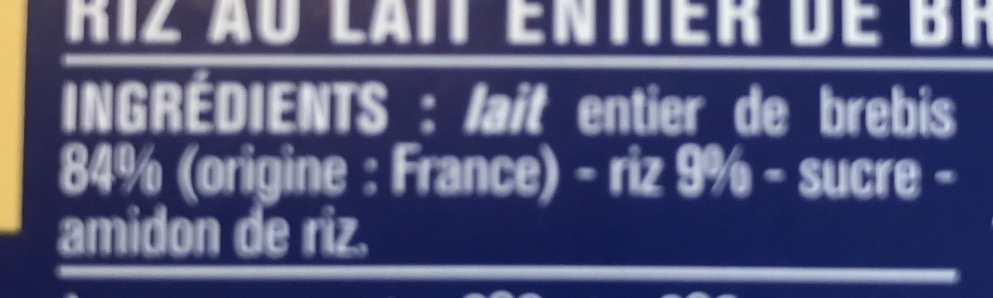 Monoprix Riz au lait entier de brebis packshot