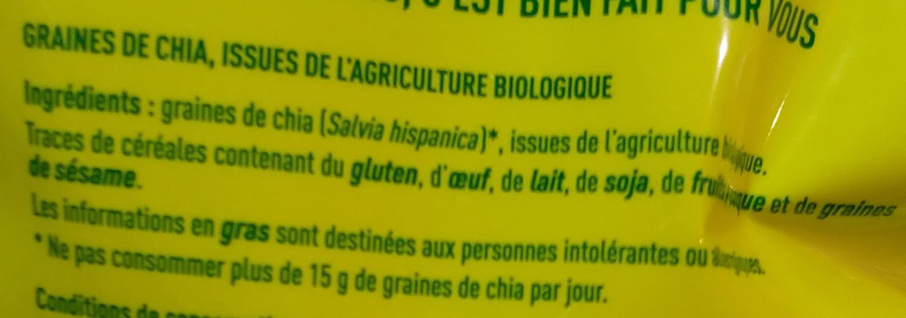 Monoprix Bio Graines de Chia packshot