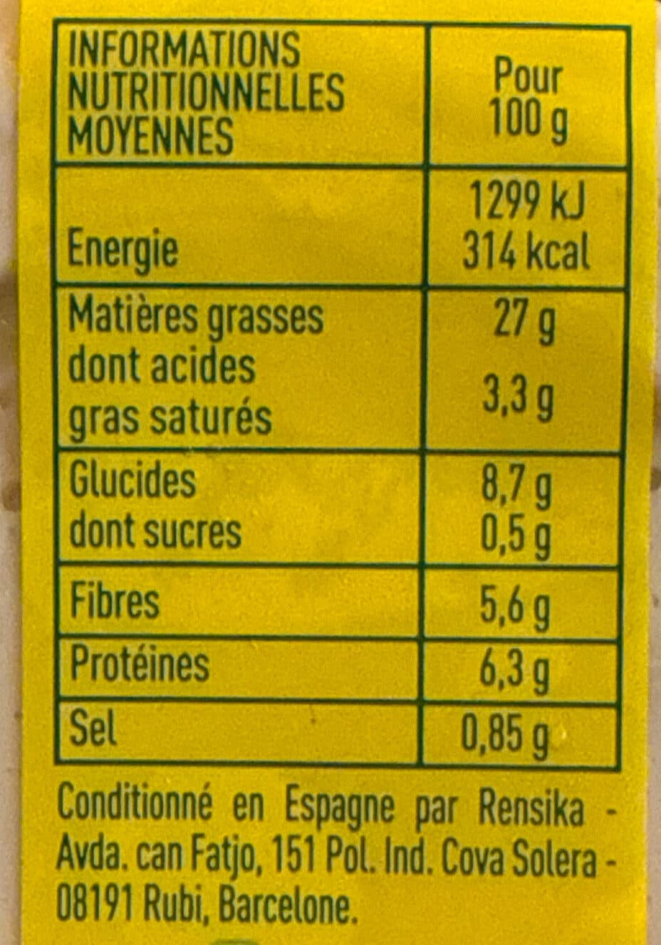Monoprix bio! Houmous a l'huile d'olive vierge extra packshot