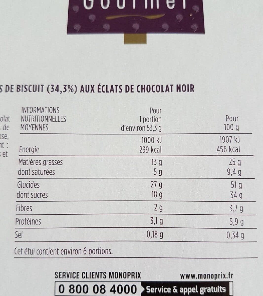 Monoprix Brookie aux éclats de chocolat noir packshot