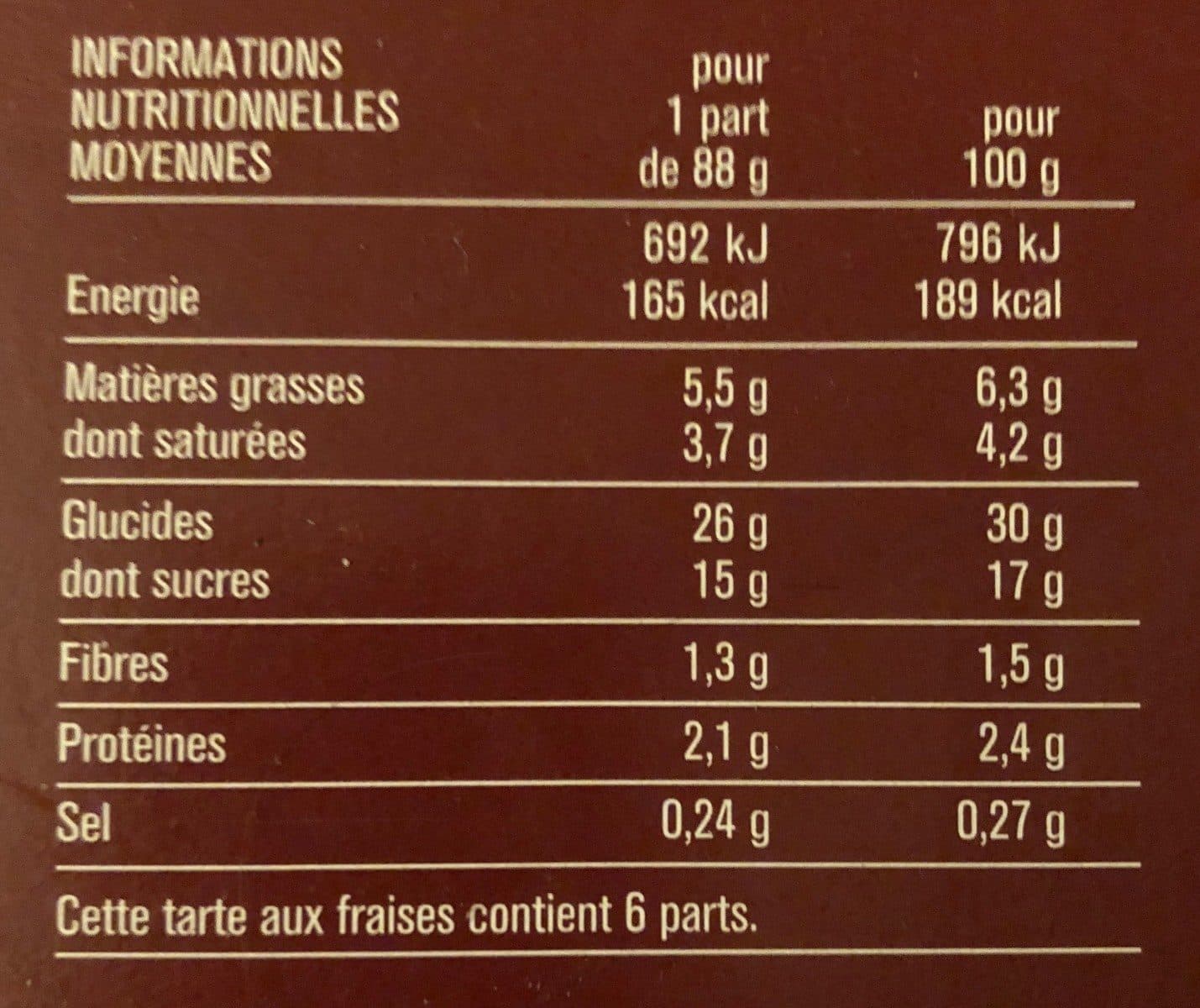 Monoprix Tarte aux fraises surgelée packshot