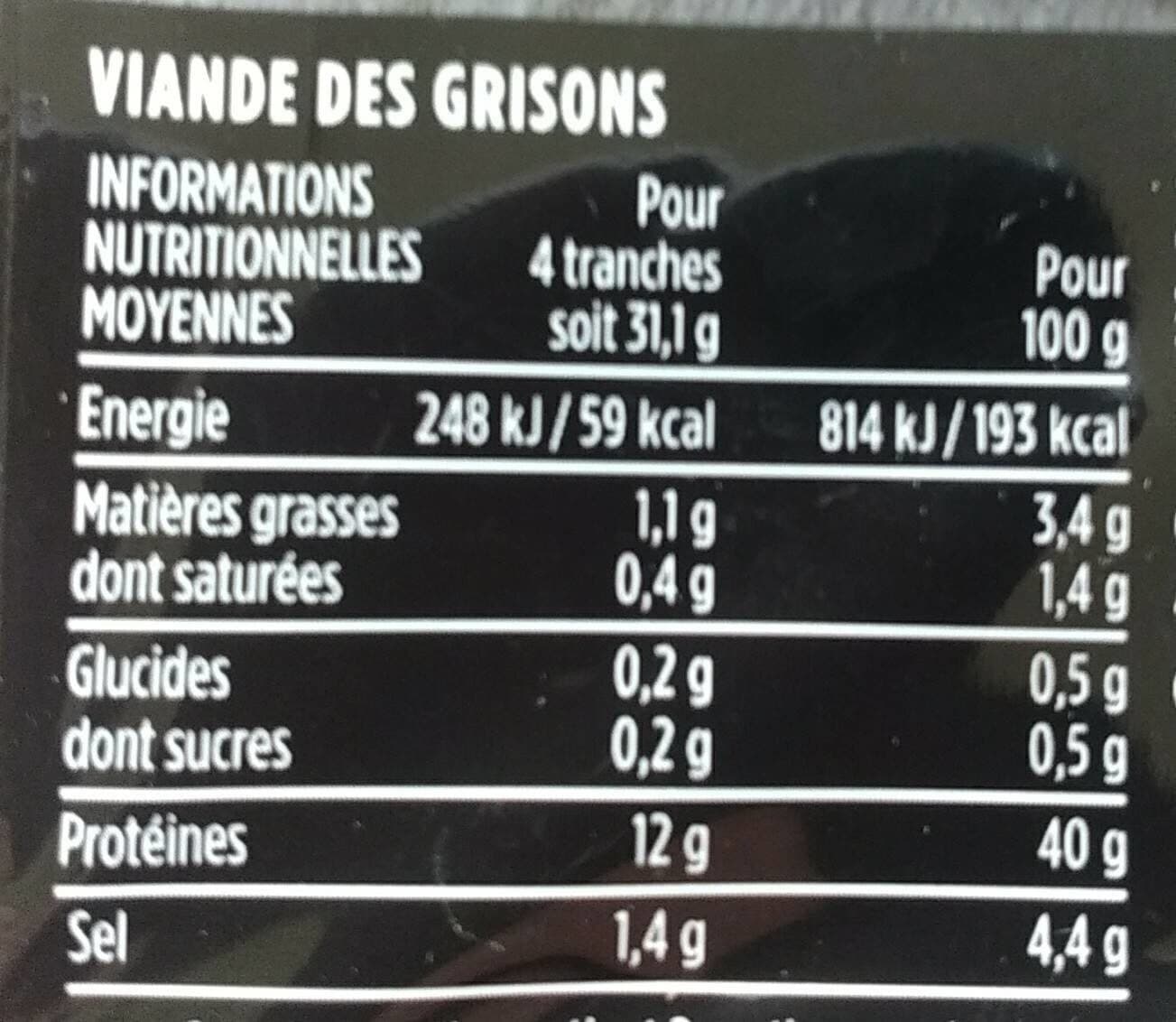 Monoprix Viande des Grisons packshot