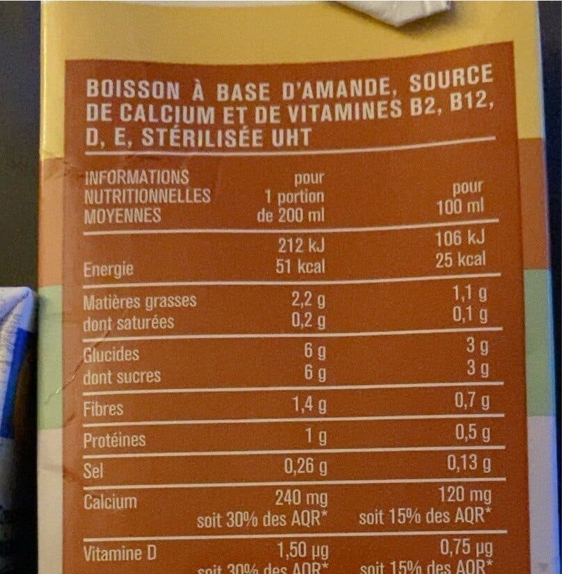 Monoprix Boisson végétale à base d'amande packshot