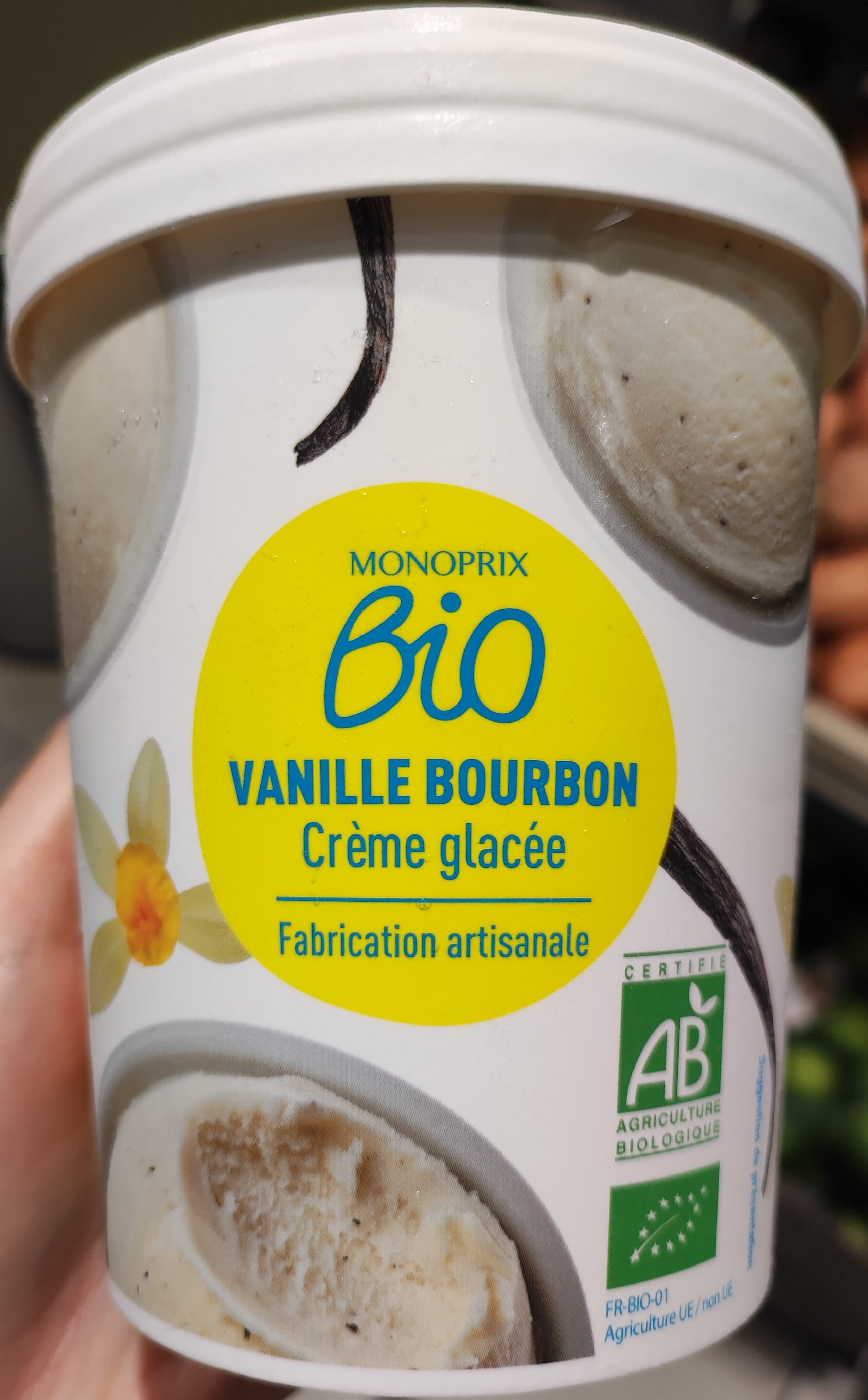 Monoprix Crème Glacée Artisanale Vanille Bourbon packshot
