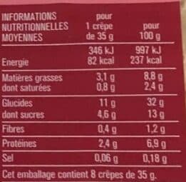 Monoprix 8 crêpes sucrées packshot