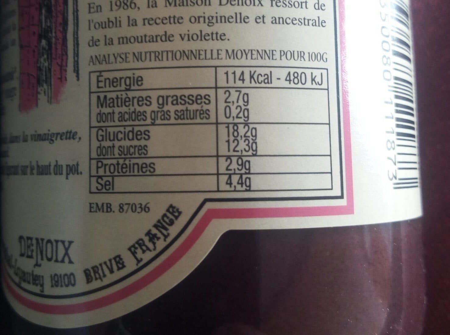 Denoix Moutarde violette de Brive packshot