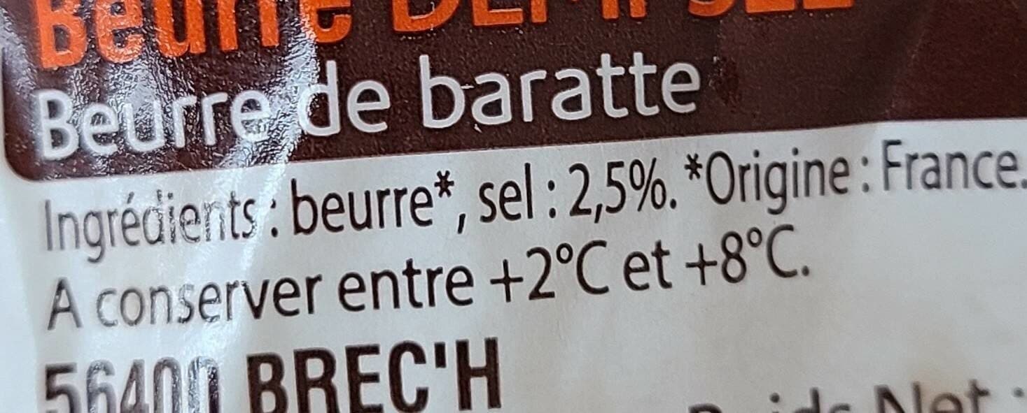 Open Food Facts Beurre demi sel au sel de Guerande La Vieux Ville packshot