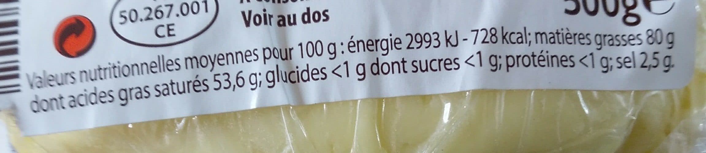 Open Food Facts Beurre demi sel au sel de Guerande La Vieux Ville packshot