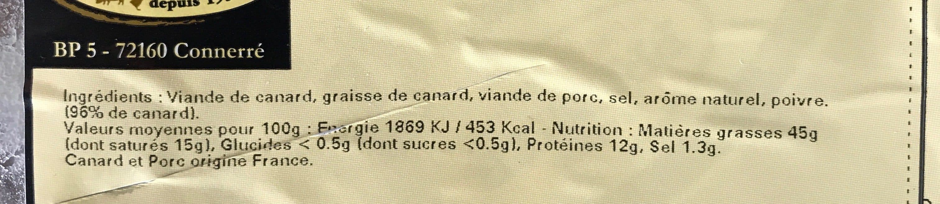 Open Food Facts Rillettes de canard packshot