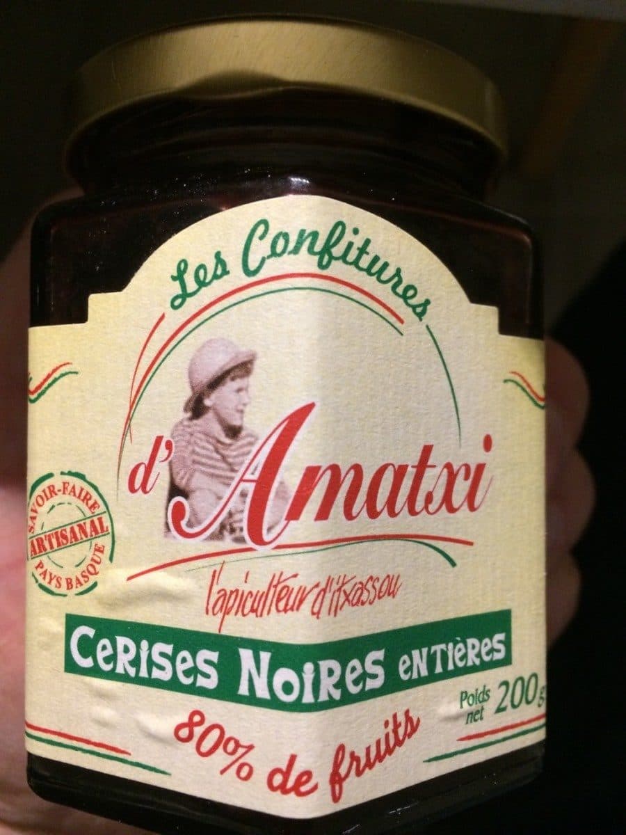Les confitures d'Amatxi Cerises noires packshot