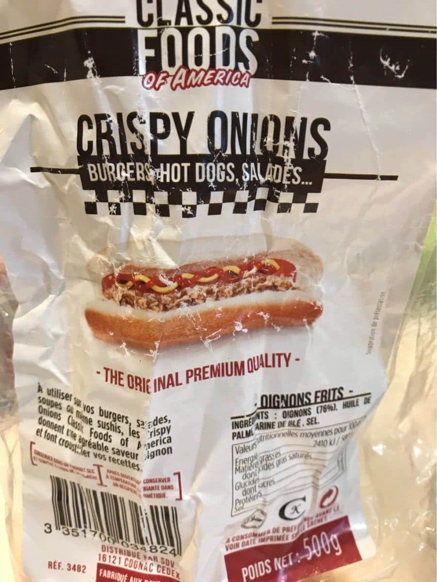Open Food Facts Crispy onions packshot