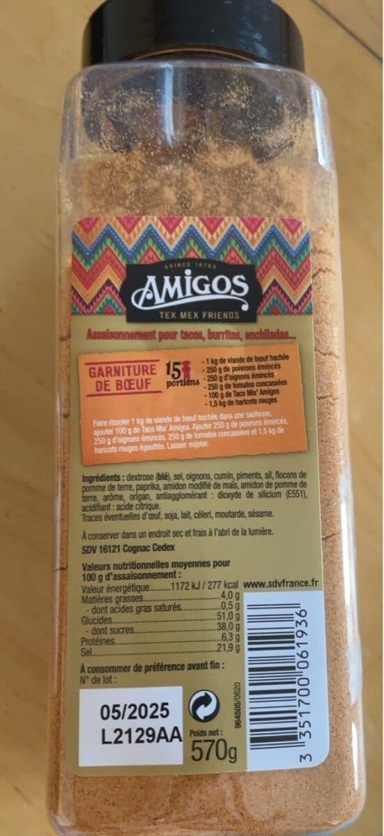 Amigos Assaisonement pour tacos, burritos, enchiladas packshot
