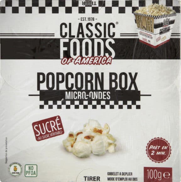 Classic Food Of America Popcorn Box packshot
