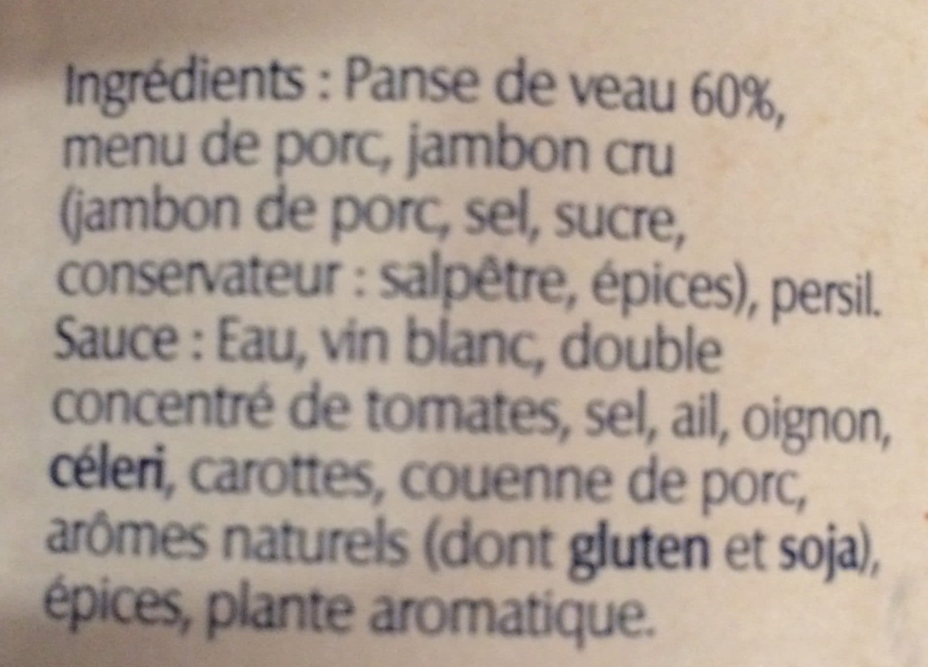 La Naucelloise Tripous Naucellois packshot