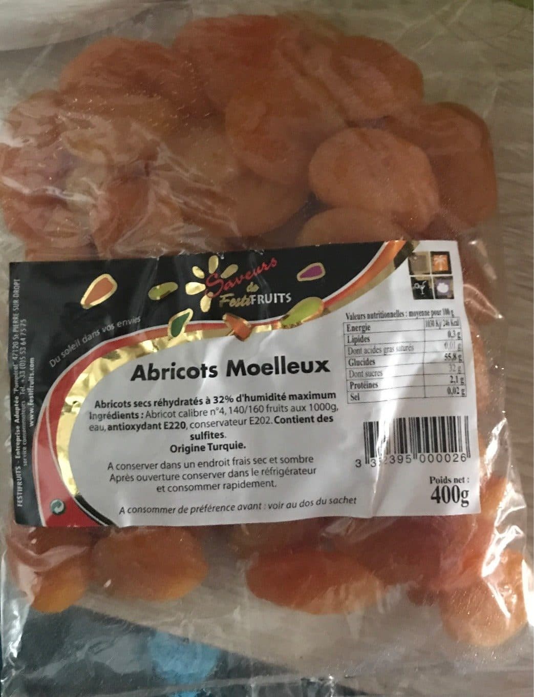 Saveurs De Festefruits Abricots moelleux packshot