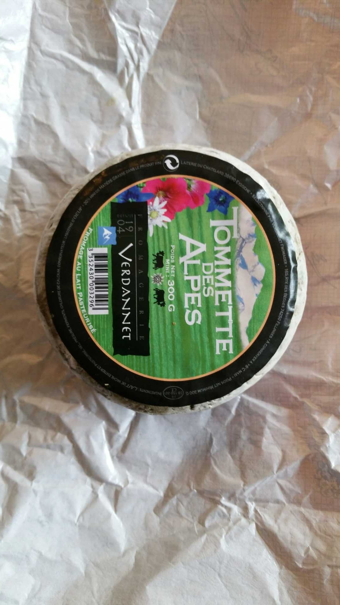 Verdannet Tommette des Alpes packshot