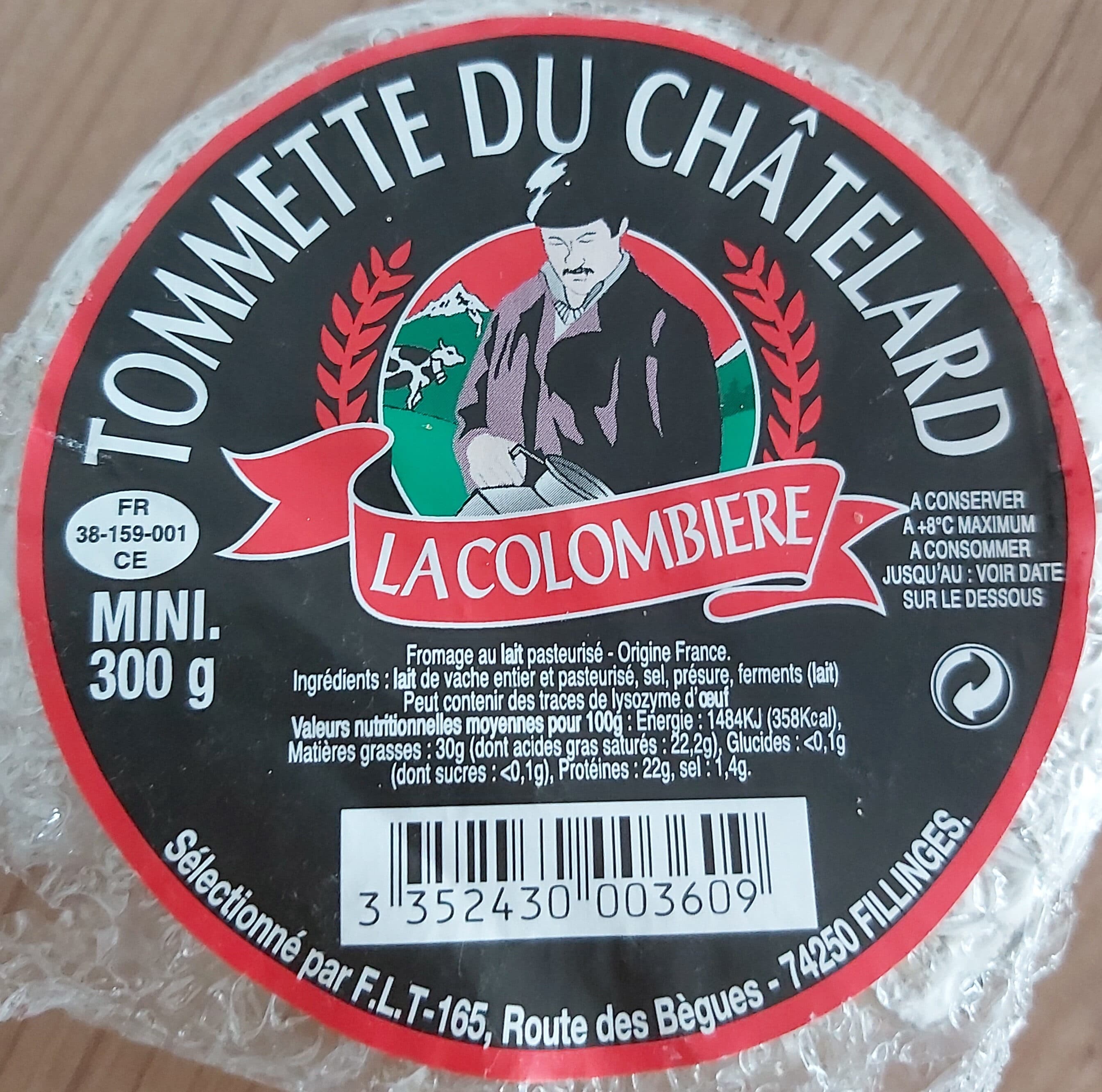 La Colombière Tommette du châtelard packshot