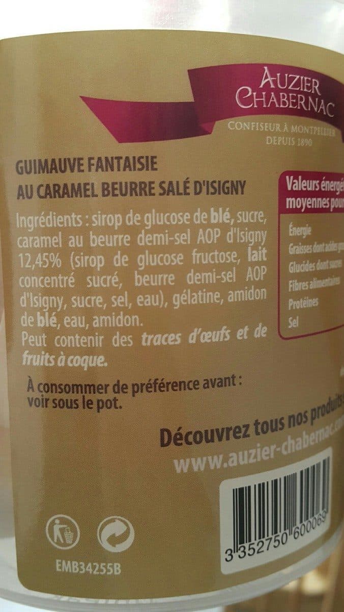 Auzier Chabernac Guimauve au caramel beurre salé d'isigny packshot