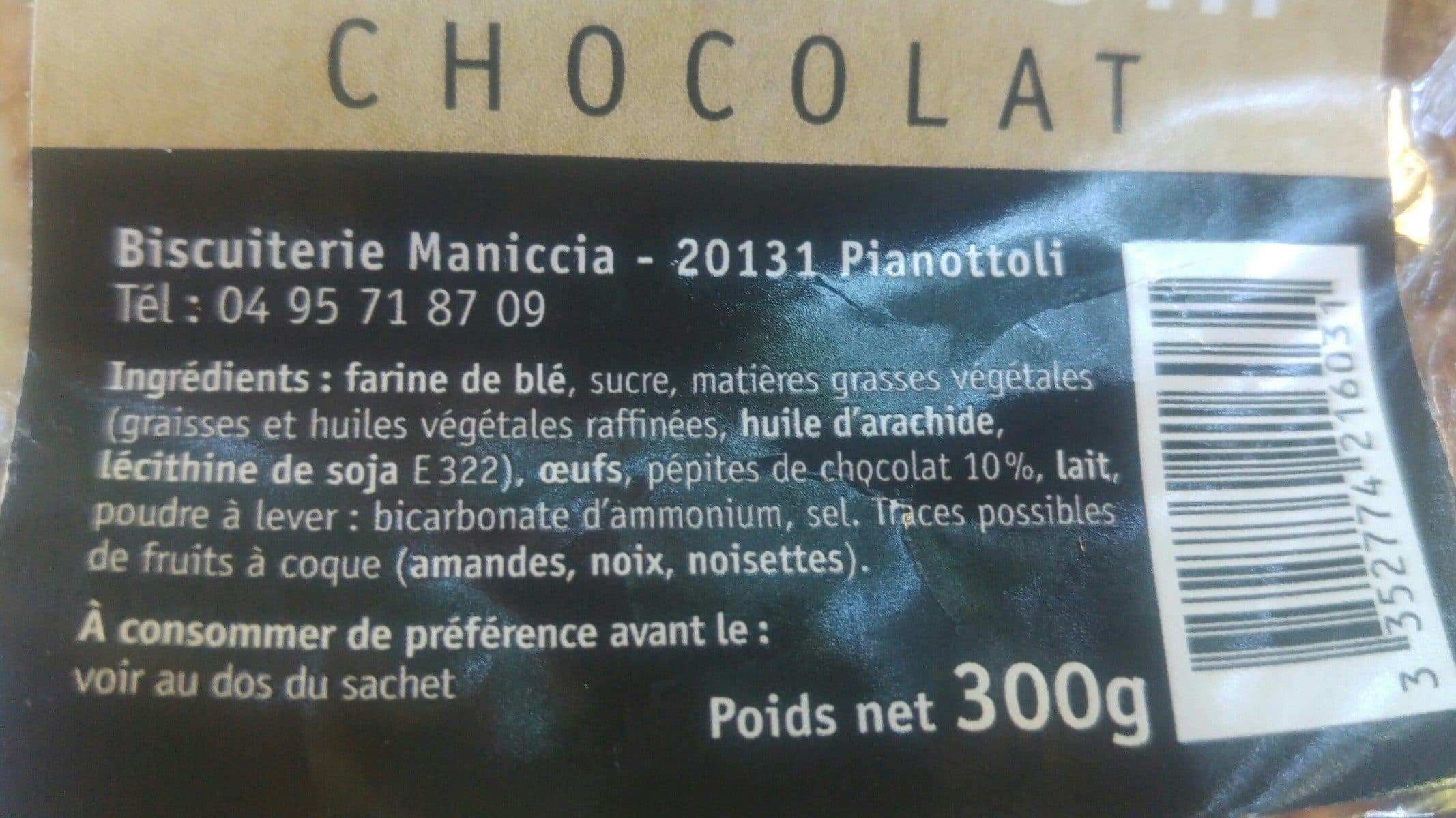 Open Food Facts Canistrelli chocolat packshot