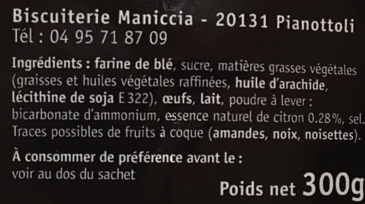 Open Food Facts Canistrelli saveur citron packshot