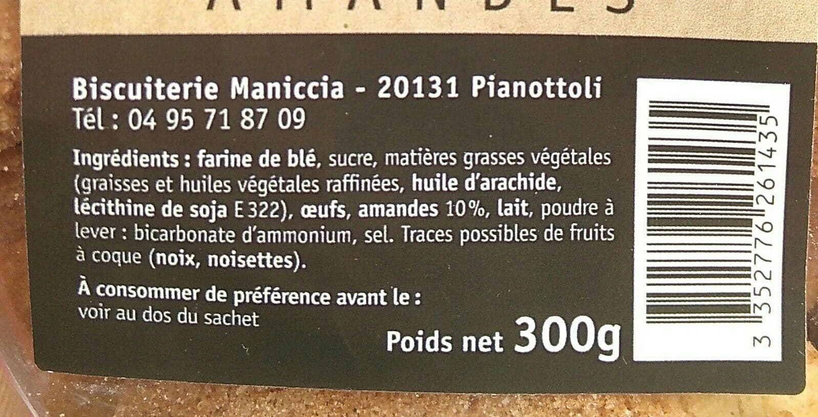 Open Food Facts Canistrelli amandes packshot