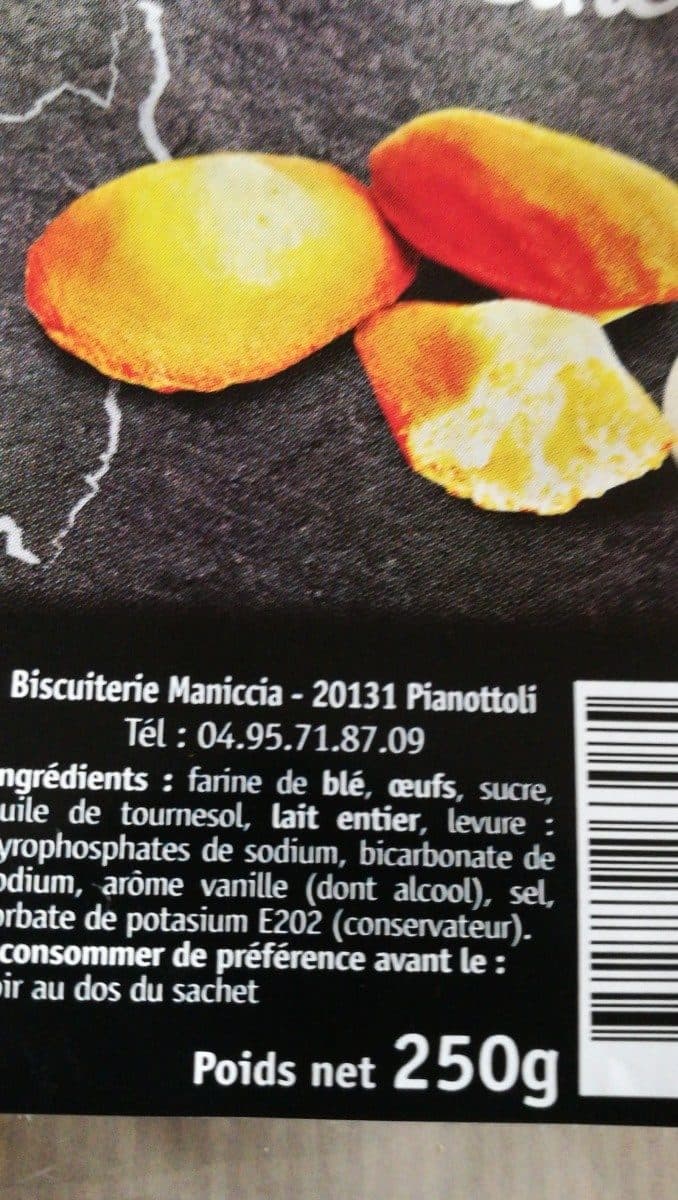 Open Food Facts Madeleine packshot
