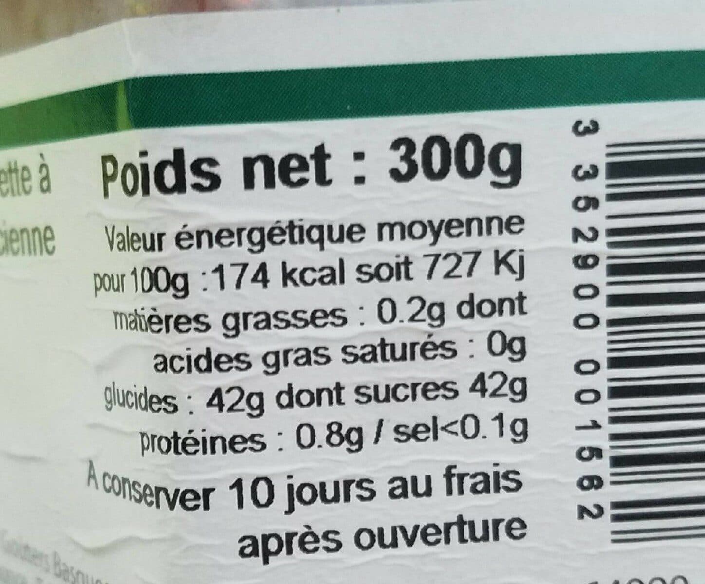 Open Food Facts Confiture De Cerise Noire Au Sucre De Canne packshot