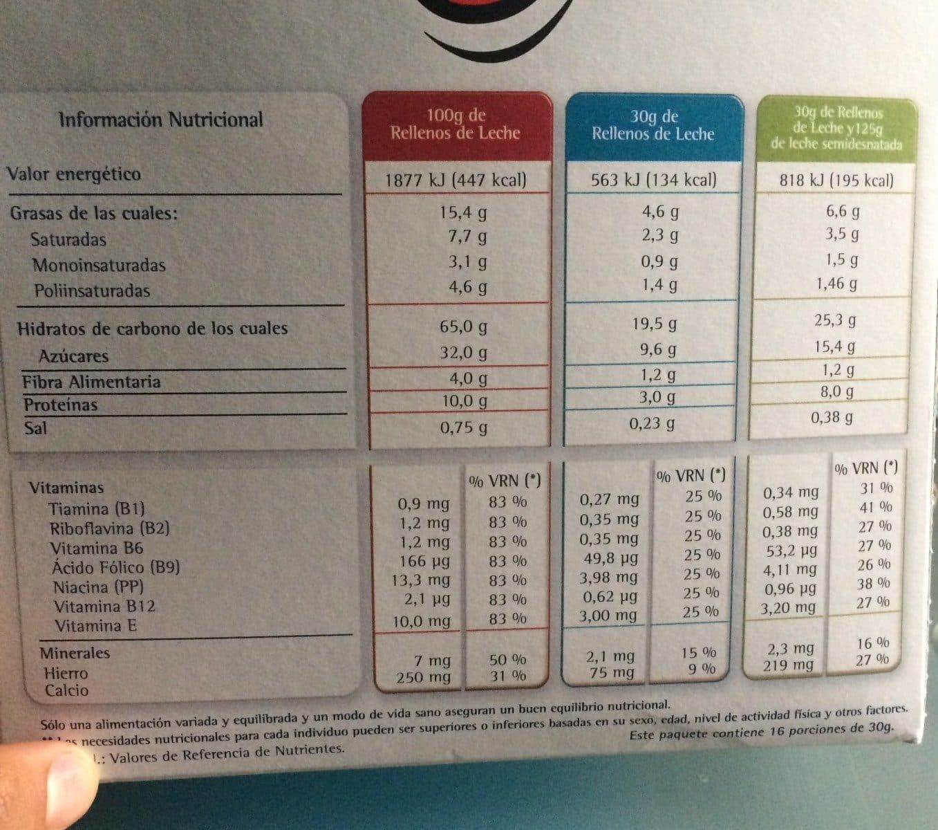 Harrisons Cereales rellenos de leche packshot