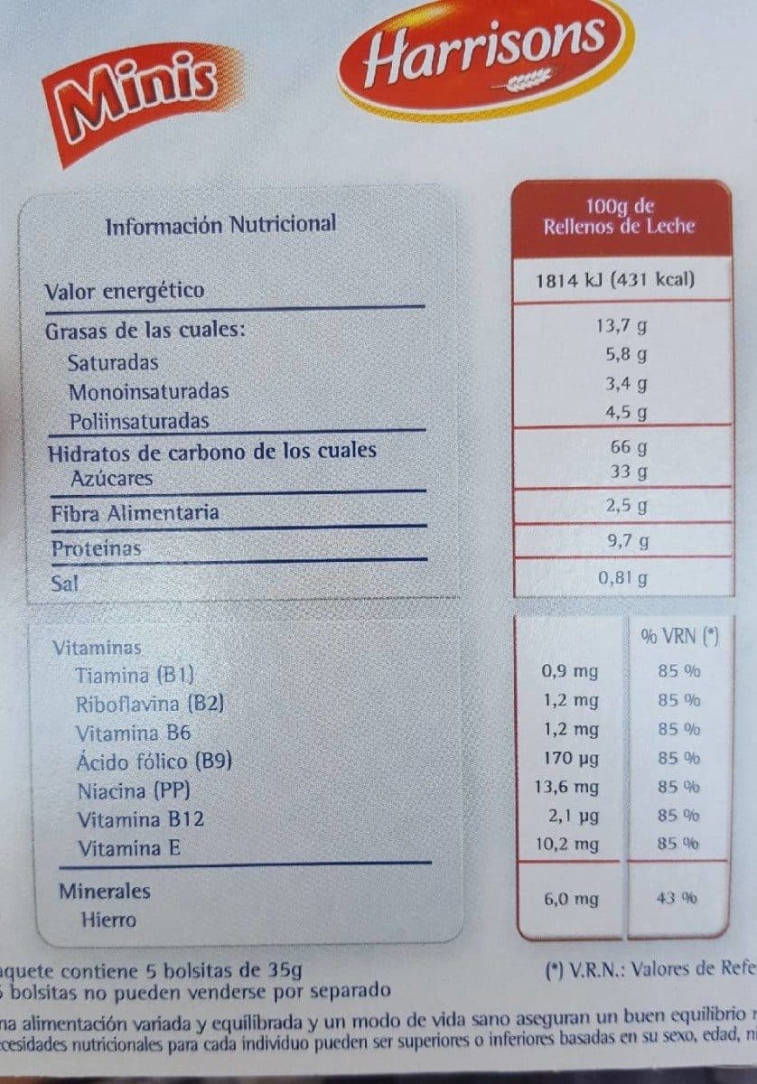 Harrisons Rellenos de Leche packshot