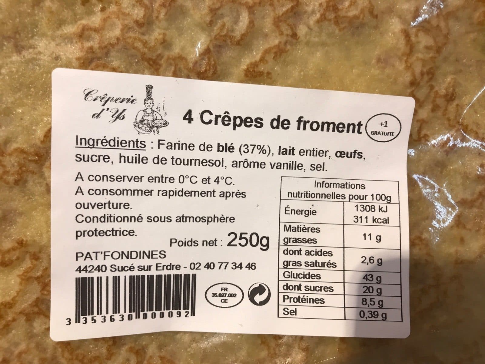 Open Food Facts Crepes de froment packshot