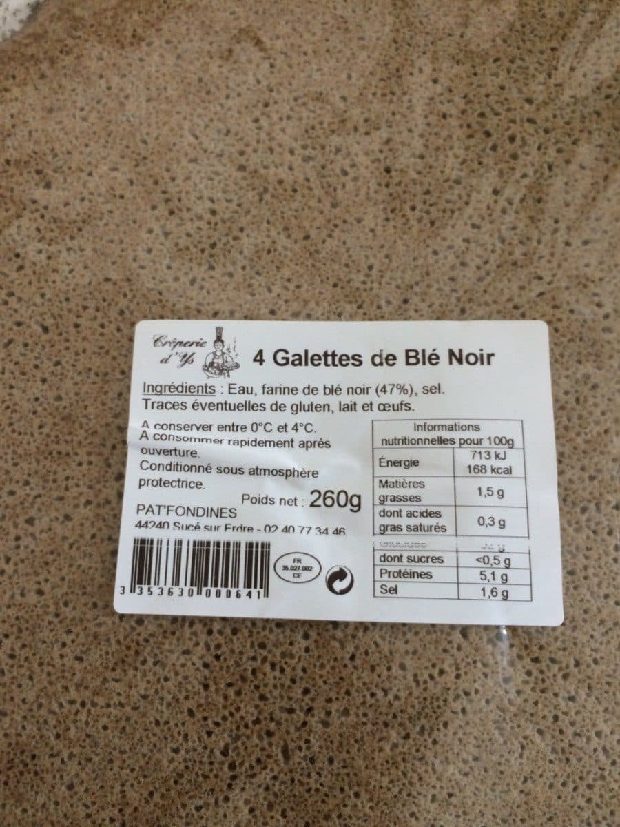 Open Food Facts Galettes de ble noir packshot