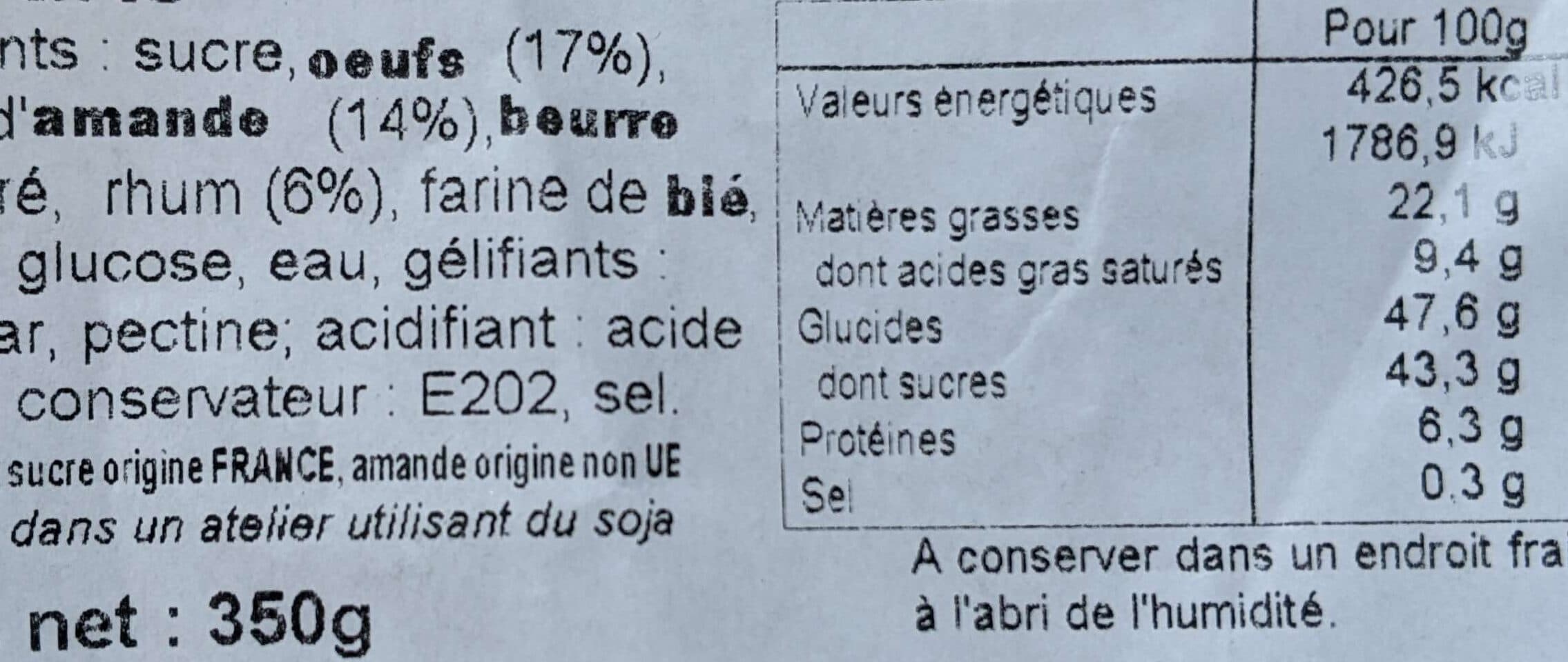 Biscuit d'Ys Gâteau nantais au rhum et aux amandes packshot