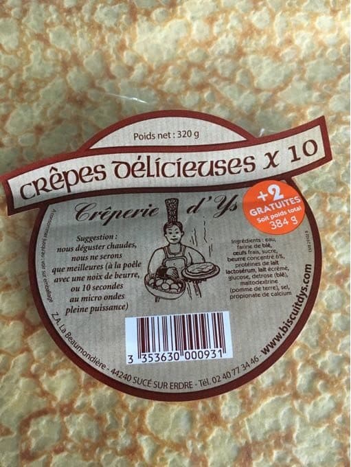 Crêperie d'Ys Crêpes Délicieuses x10 packshot