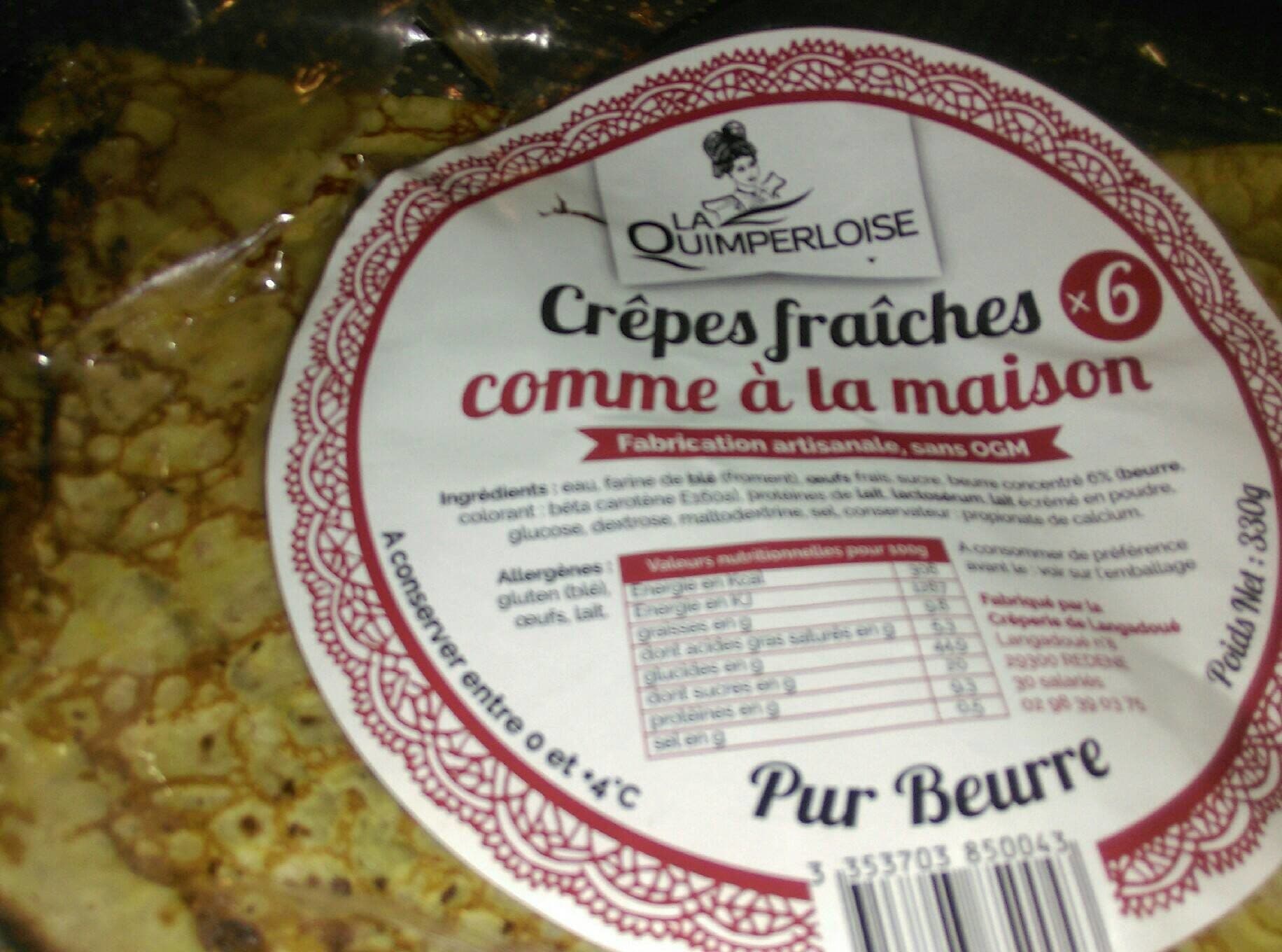 La quimperloise Crepes fraiches comme a la maison packshot