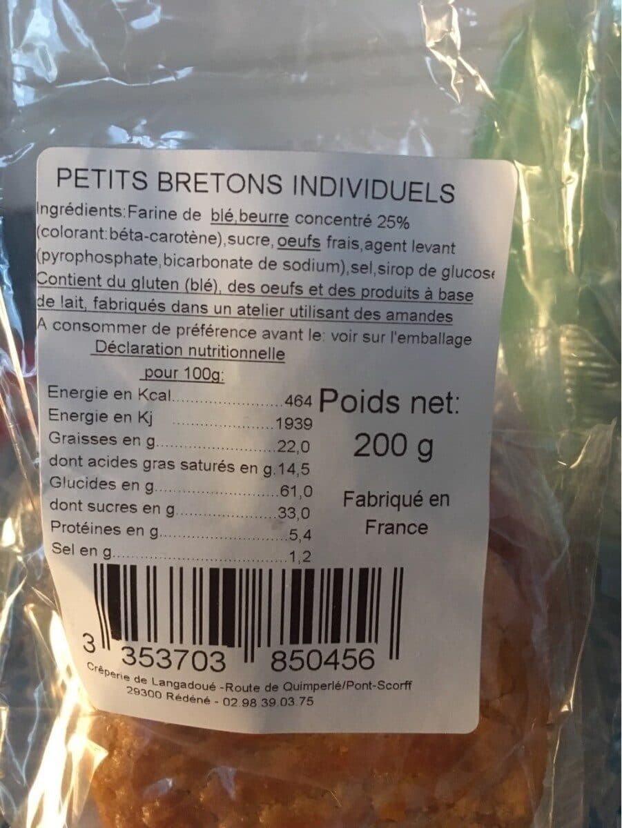 La Quimperloise Petits bretons pur beurre CREPERIE DE LANGADOUE packshot