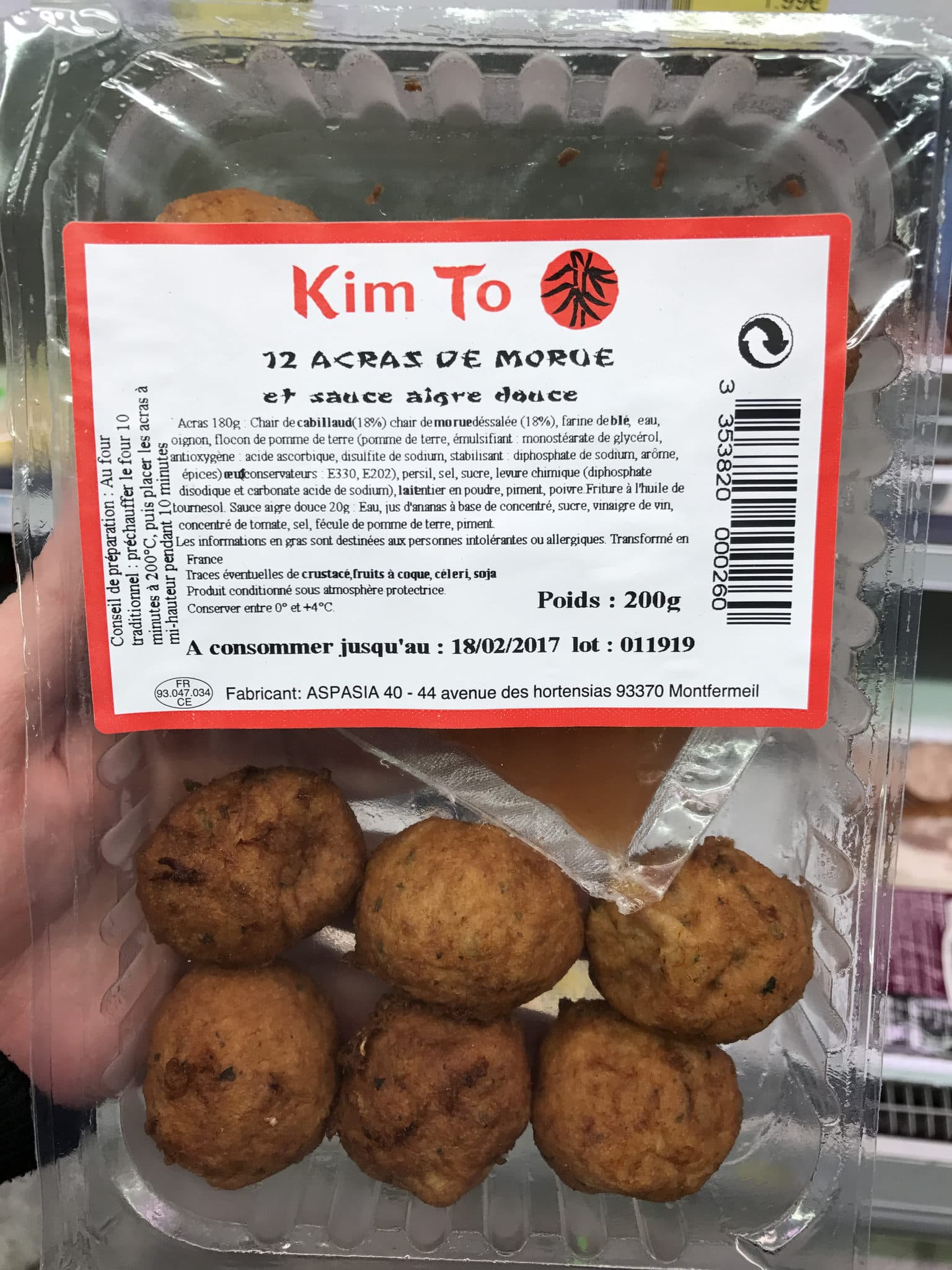 Kim To 12 Acras de Morue et Sauce Aigre Douce packshot