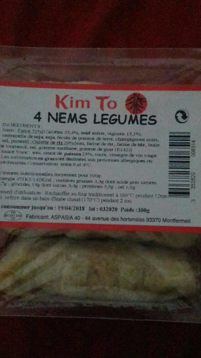 Open Food Facts 4 nems legumes packshot