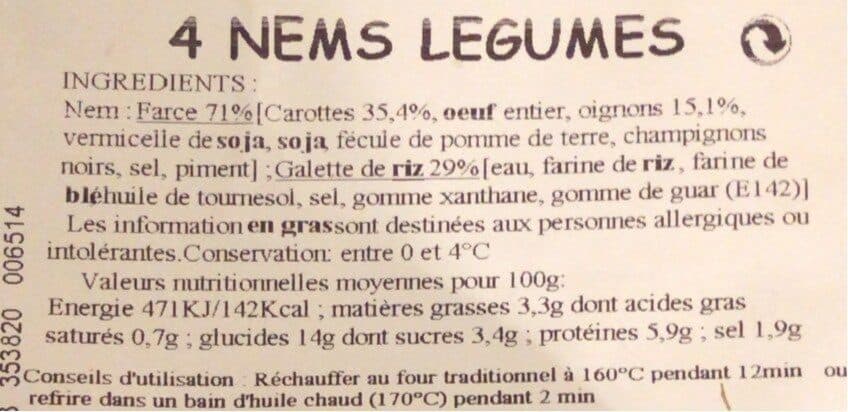 Open Food Facts 4 nems legumes packshot
