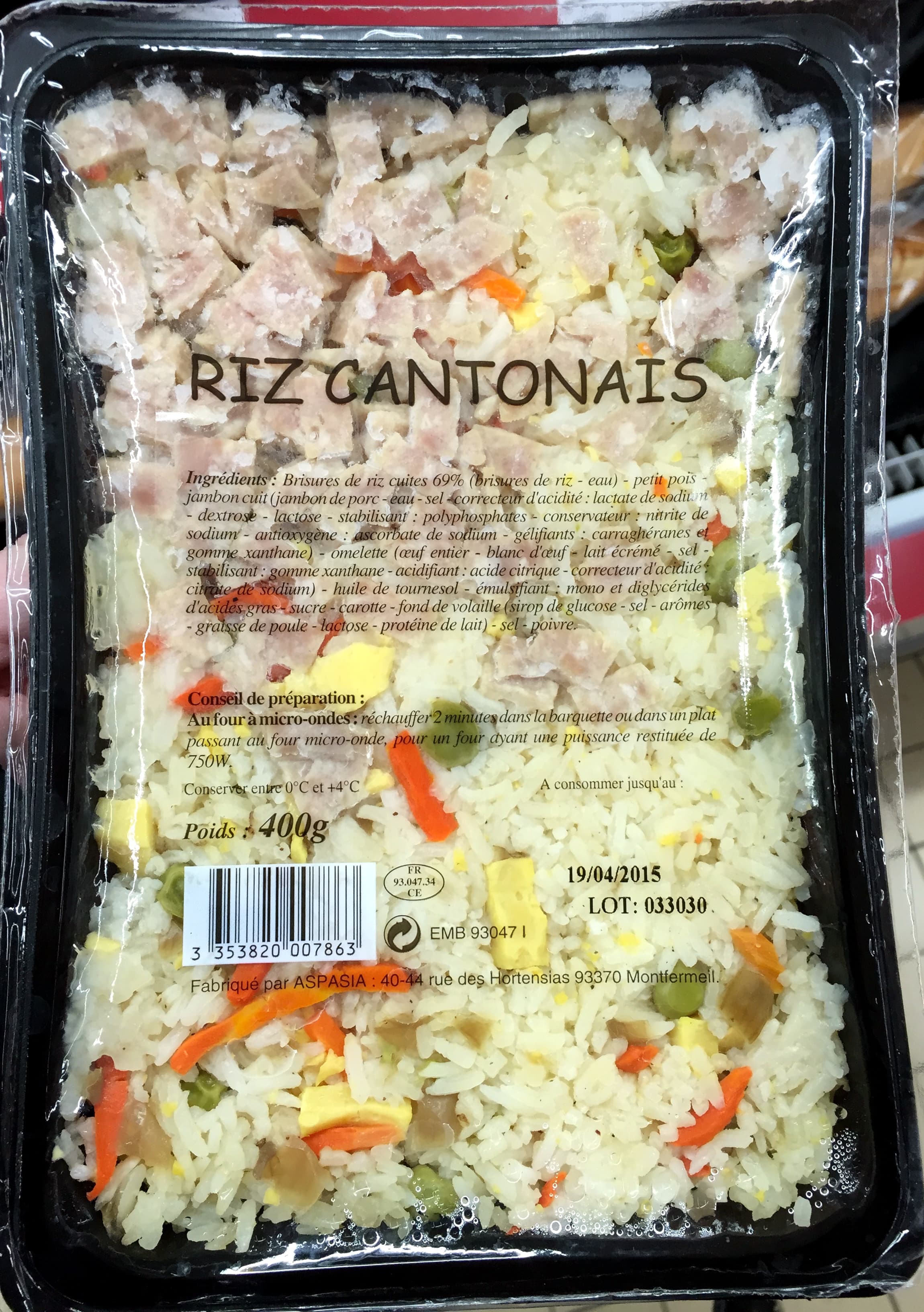 Aspasia Riz Cantonais packshot