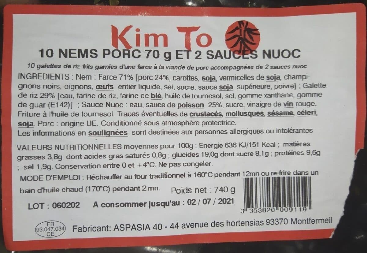 Kim To Nems packshot