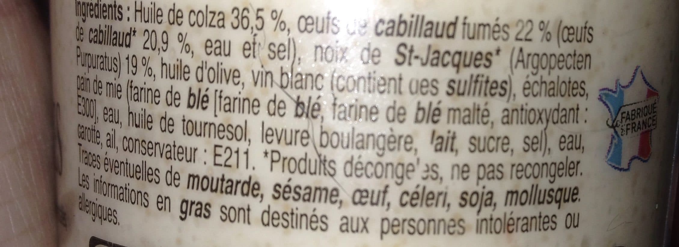 Le Traiteur Gourmet Tarama aux Saint Jacques packshot