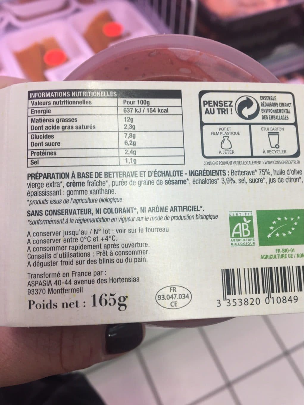 Le Traiteur Gourmet Mousse de betterave à l’echalote packshot