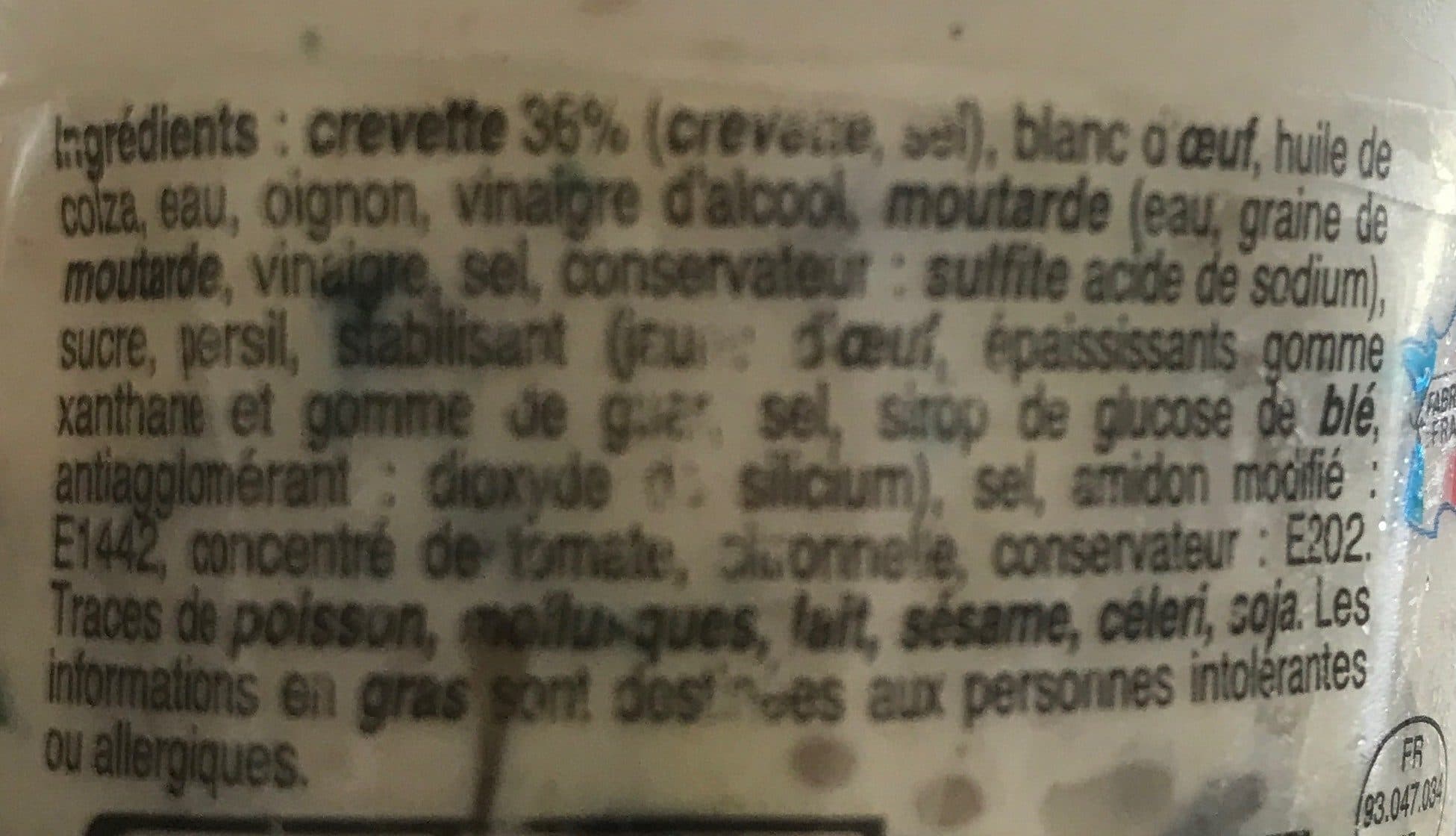 Open Food Facts Préparation à tartiner crevette packshot
