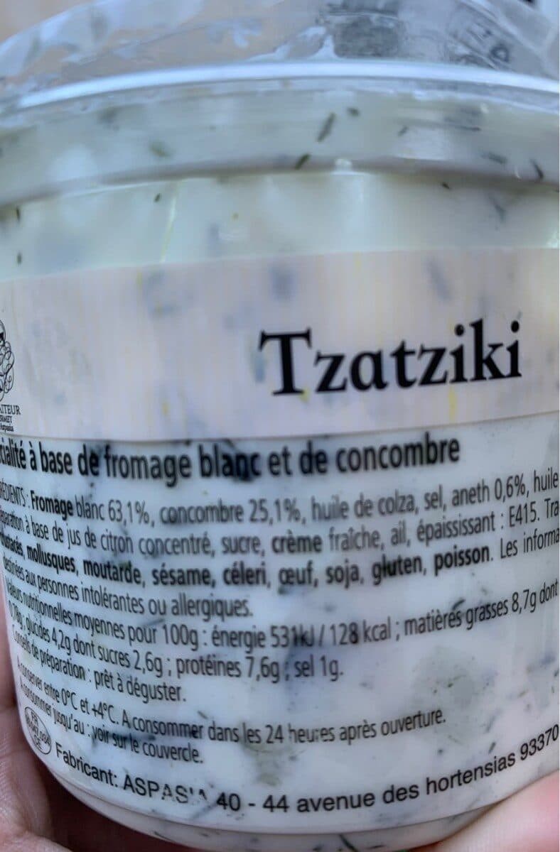 Open Food Facts Tzatziki packshot