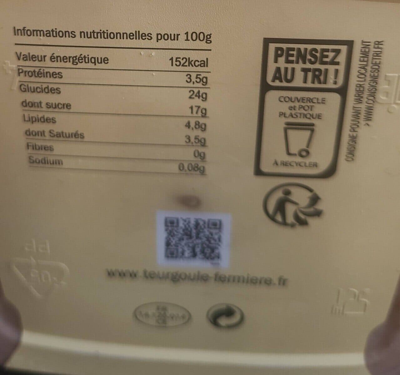 Jacques Sablery La Teurgoule fermière à la cannelle packshot