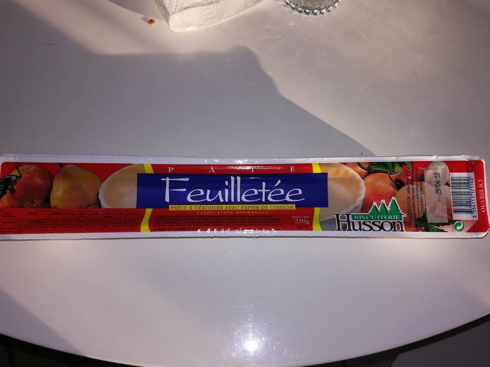 Biscuiterie Husson Pâte feuilletée à dérouler 250g packshot