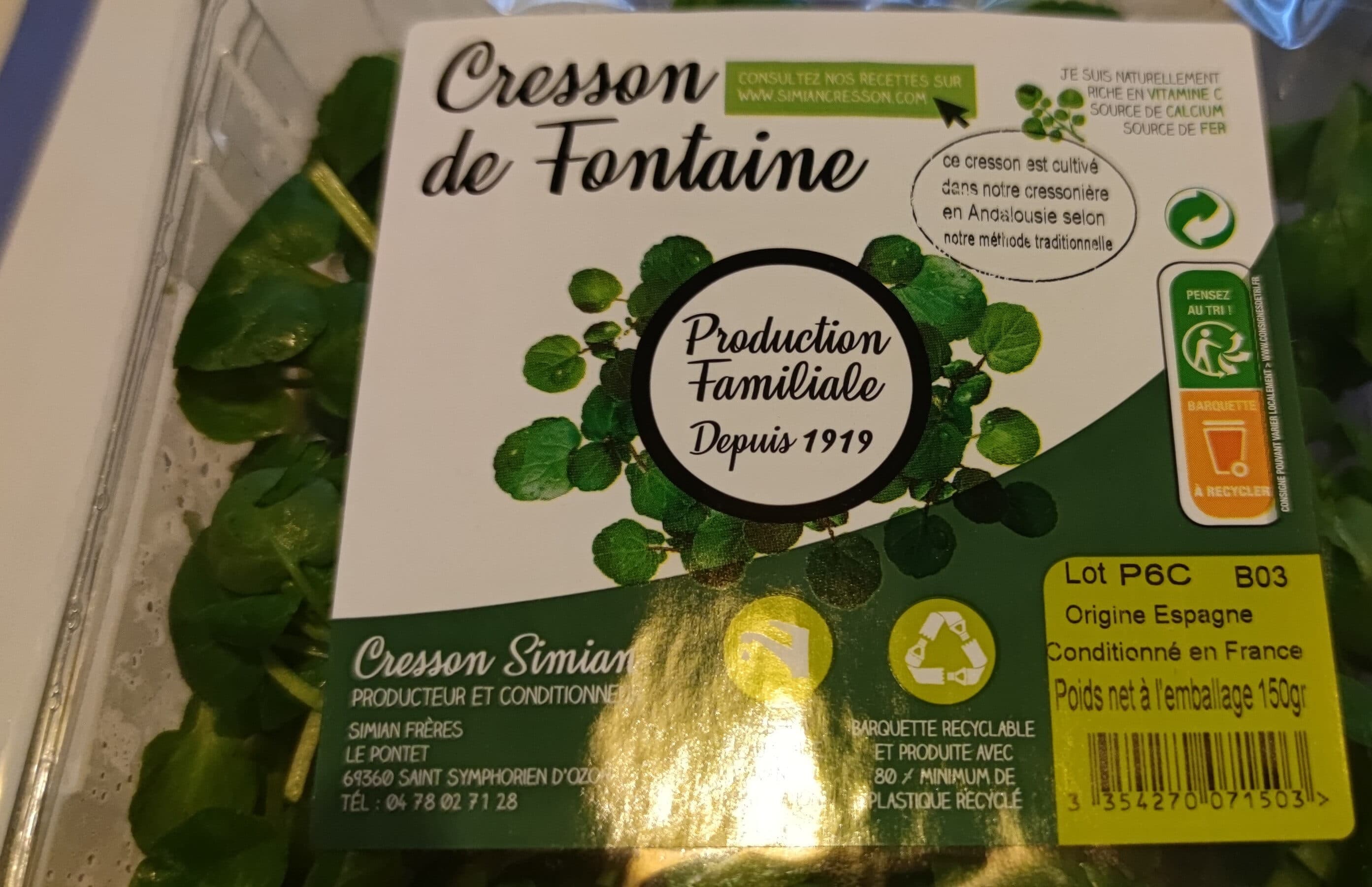 Cresson Simian Cresson de Fontaine packshot