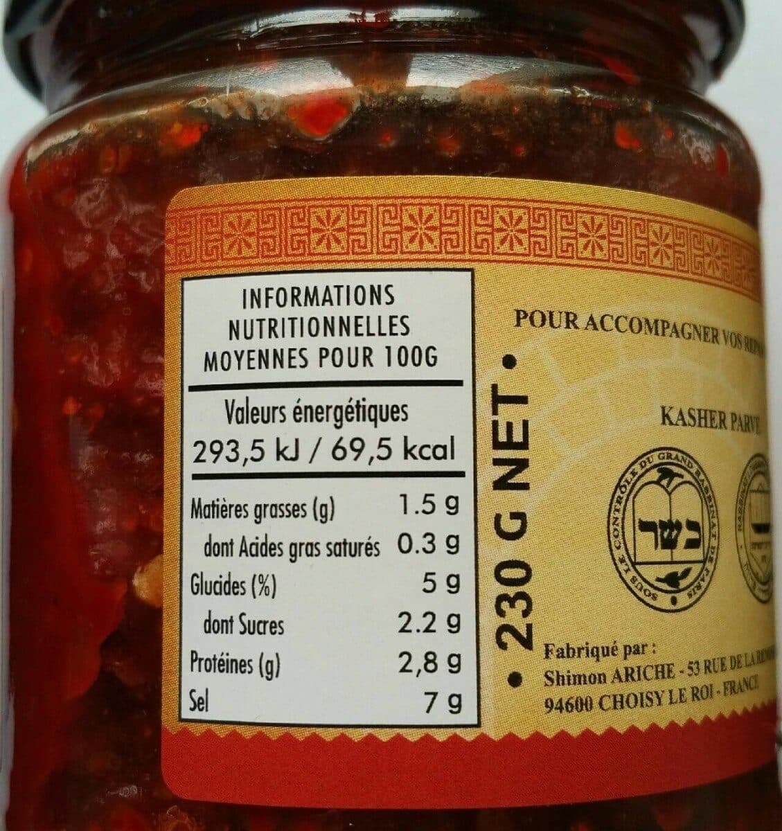 Open Food Facts Harrissa Forte packshot